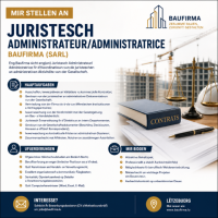 Juristesch Administrateur/Administratrice – Baufirma (SARL)